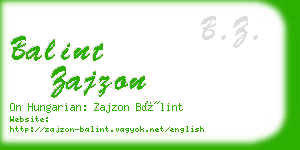 balint zajzon business card